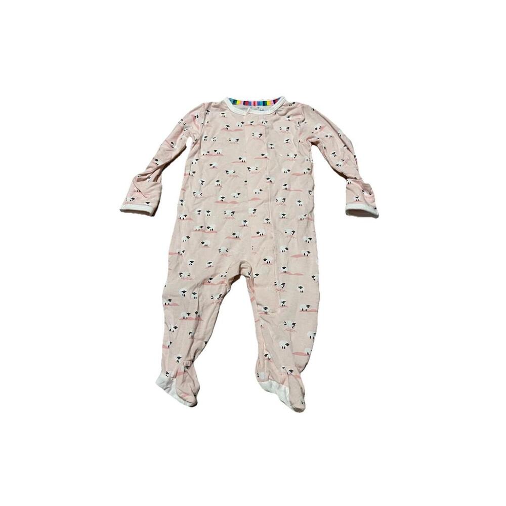 Magnetic Me Pink Baa Baa Baby  Modal Footie‎ 0/3 Mo. 8/12lbs H89
